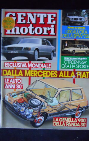GENTE MOTORI n?1 1980 BMW 735i Citroen GSA Fiat Panda 900 [G81W]