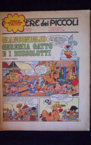 Corriere dei Piccoli n°34 1976 Gianconiglio di Peroni [MZ6-2]