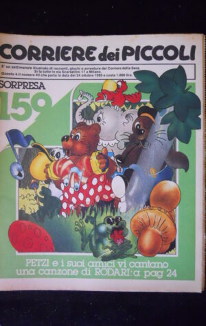 Corriere dei Piccoli n°43 1980 Poster Ci Vuole Un Fiore GiannI Rodari [MZ6-2]