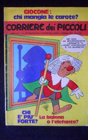 CORRIERE DEI PICCOLI n°23 1974 CavazzanoO Superino Gianconiglio  [G99G-1]