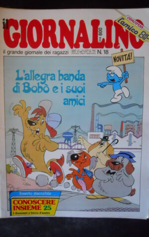 GIORNALINO n°18 1984 I Puffi Vita da Cani - Larry Wright Basket [G286]
