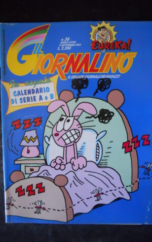 GIORNALINO n°36 1992 con Calendario Calcio A e B [G286]