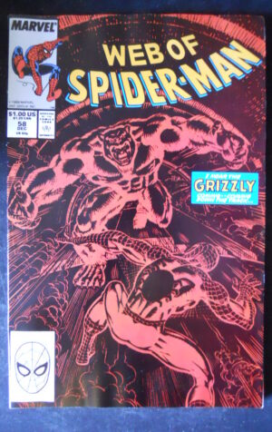 WEB OF SPIDER MAN 58 1989 Marvel Comics  [SA19]