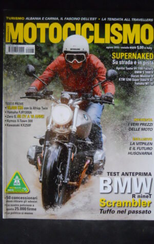 MOTOCICLISMO 8 2016 Aprilia Tuono V4 11000 BMW S 1000 R Ducati Monster R [G67-5]