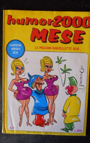 HUMOR 2000 Mese 7 1972 Rivista Erotica edizioni Mame con adesivo [SIT6]