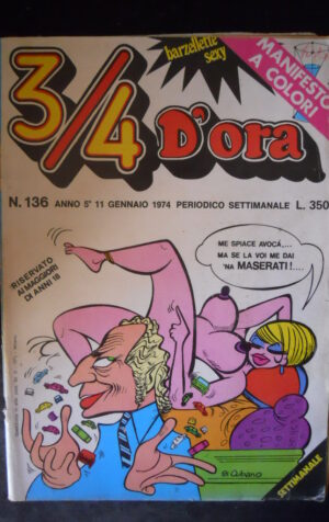 ¾ D’ORA 136 1974 SETTIMANALE  Rivista Erotica edizioni Williams  [SIT7]