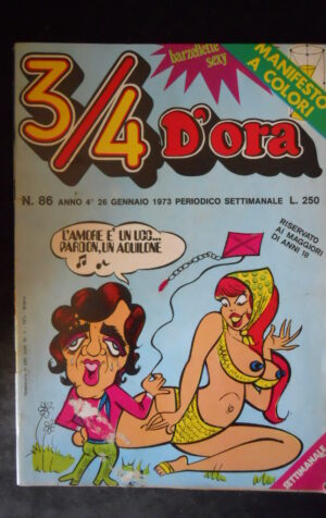 ¾ D’ORA 86 1973 SETTIMANALE  Rivista Erotica edizioni Williams  [SIT7]