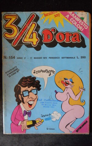 ¾ D’ORA 154 1974 SETTIMANALE  Rivista Erotica edizioni Williams  [SIT7]