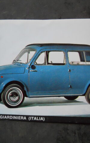 FIGURINA STICKER ALBUM AUTOMOBILI D’OGGI 1965 #4 FIAT 500 GIARDINIERA [AFZ]