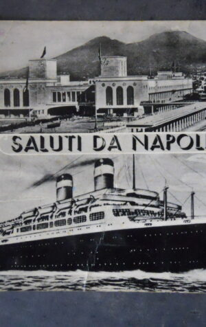 Cartolina NAPOLI STAZIONE MARITTIMA SALUTI DA NAPOLI 1959 [AFZ]