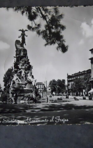 Cartolina TORINO PIAZZA STAA MONUMENTO AL FREJUS 1953 [AFZ]