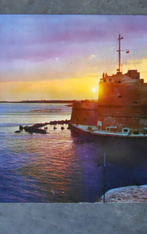 Cartolina TARANTO CASTEL S’ANGELO TRAMONTO ANNI 80 [AFZ]