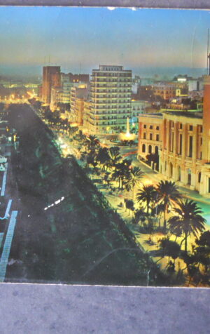 Cartolina TARANTO LUNGOMARE VITTORIO EMANUELE NOTTURNO 1970 [AFZ-1]