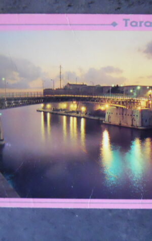 Cartolina TARANTO PONTE GIREVOLE SEMI TRAMONTO ANNI 80 [AFZ]
