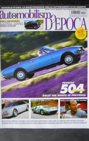 AUTOMOBILISMO D’EPOCA 70 2011 AUTOBIANCHI A112 ABARTH PEUGEOT 504 [SC7]