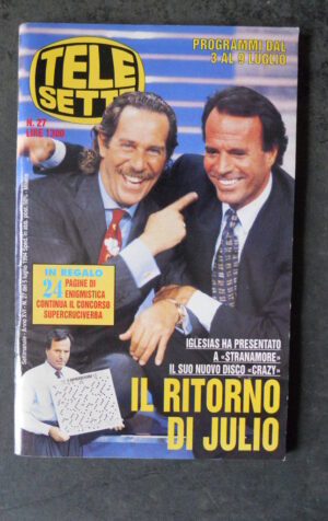 TELE SETTE 27 1994 JULIO IGLESIAS HUNTER TYLOR MELANIE GRIFFITH  [JS18]