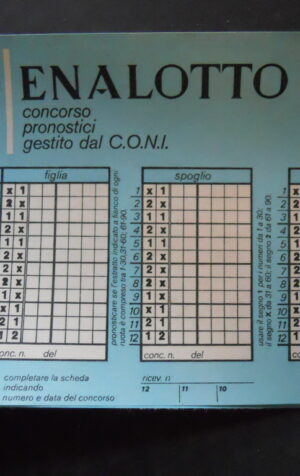 SCHEDINA ENALOTTO PRECOMPILATO ANNO 1978 [AF1-3]