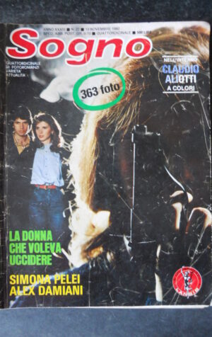 SOGNO 22 1980 CON FOTO CLAUDIO ALIOTTI FOTOROMANZI EDIZIONE LANCIO [JS25]