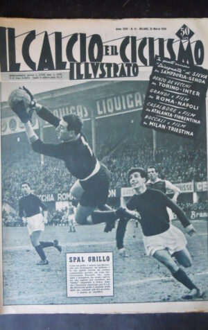 CALCIO ILLUSTRATO 12 1956 SPAL BONIFACI INTER MILAN SAMPDORIA [G789]