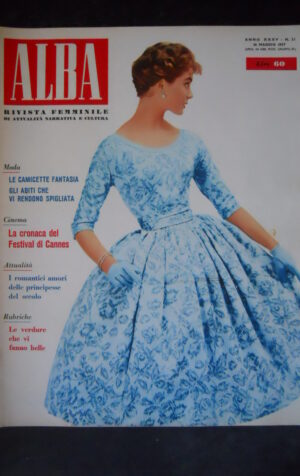 ALBA 21 1957 RIVISTA FEMMINILE – MALIA RODRIGUEZ CANTANTE PORTOGALLO [G598]