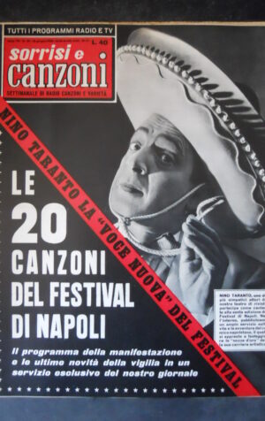 TV SORRISI CANZONI 24 1958 NINO TARANTO FESTIVAL DI NAPOLI  [C96]