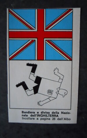 FIGURINA RADIOCORRIERE TV MEXICO 70 BANDIERA SCUDETTO INGHILTERRA [AF3]