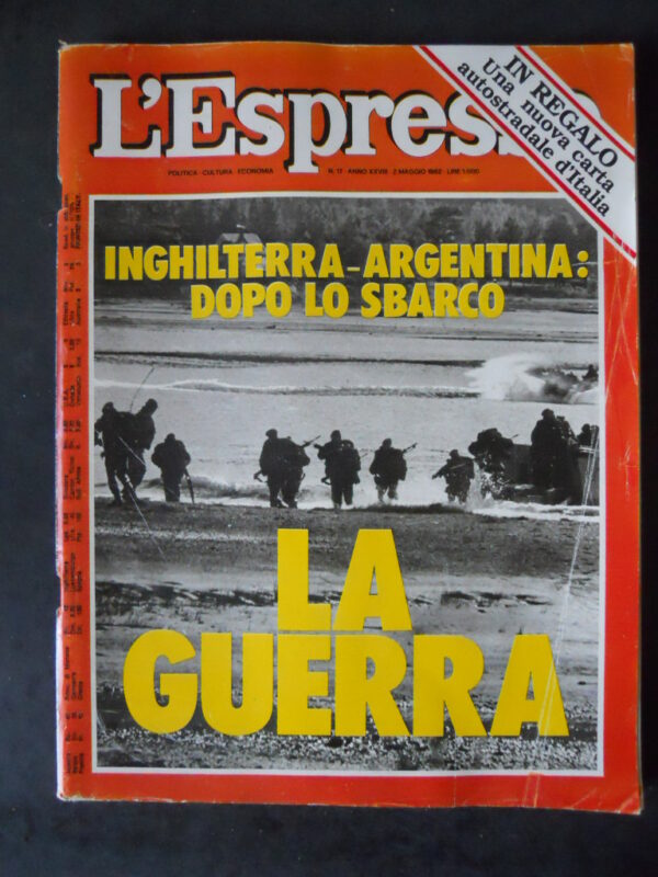 ESPRESSO 17 1982 INGHILTERRA ARGENTINA LA GUERRA DOPO LO SBARCO [DV32]