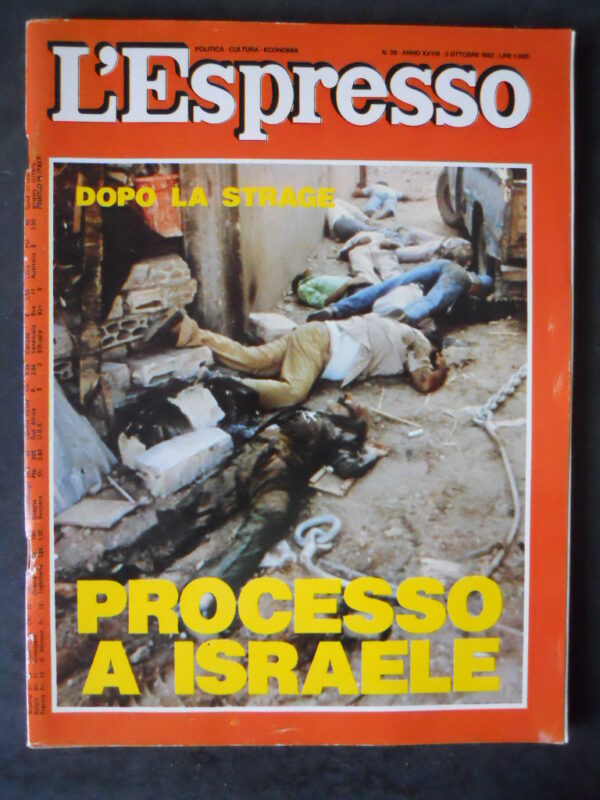ESPRESSO 39 1982 DOPO LA STRAGE PROCESSO A ISRAELE  [DV32]