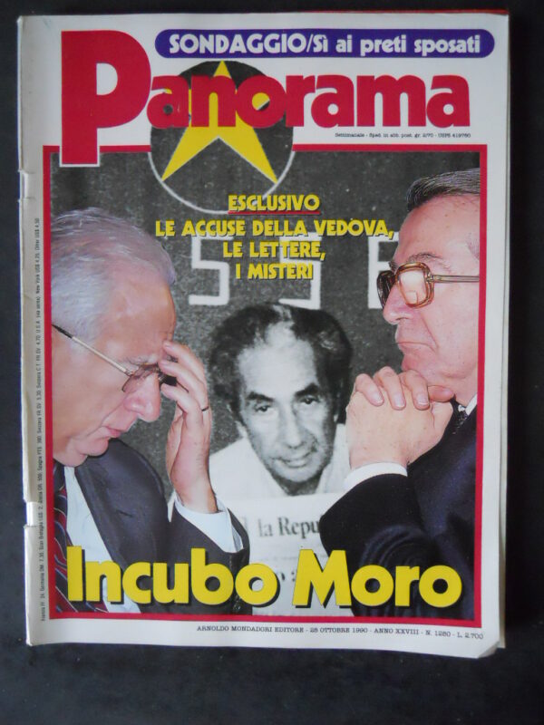PANORAMA 1280 1990 INCUBO ALDO MORO FRANCESCO COSSIGA GIULIO ANDREOTTI  [DV33]