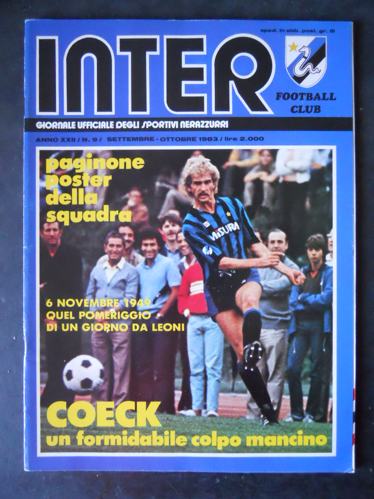 INTER FOOTBALL CLUB 9 1983 CON POSTER INTER 1983-84 [GS8A] – IL NEGOZIO DI  CICOS