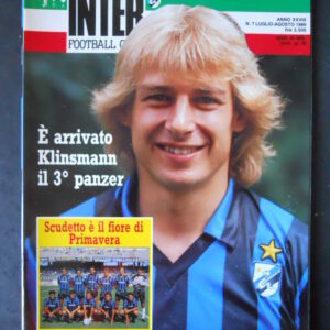 INTER FOOTBALL CLUB 7 1989 KLINSMANN POSTER ERNESTO PELLEGRINI [GS8A]