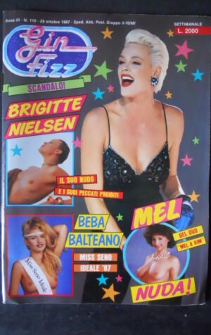 GIN FIZZ 110 1987 RIVISTA EROTICA – BRIGITTE NIELSEN  [SIT22]