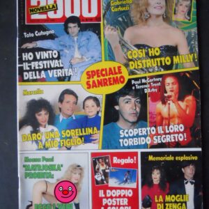 NOVELLA 2000 9-10 1988 TOTO CUTUGNO LOREDANA BERTE CALIFANO MIGUEL BOSE [JS47]