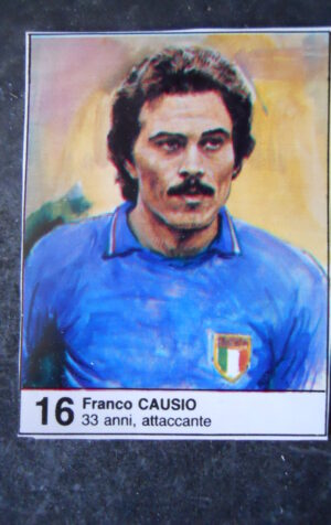 FIGURINA ALBUM MUNDIAL 1982 ESPANA GIORNALINO #16 ITALIA FRANCO CAUSIO [AF3]
