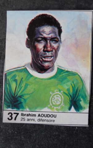 FIGURINA ALBUM MUNDIAL 1982 ESPANA GIORNALINO #37 CAMERUN IBRAHIM AOUDOU [AF3]