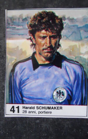FIGURINA ALBUM MUNDIAL 1982 ESPANA GIORNALINO #41 GERMANY HARALD SCHUMAKER [AF3]