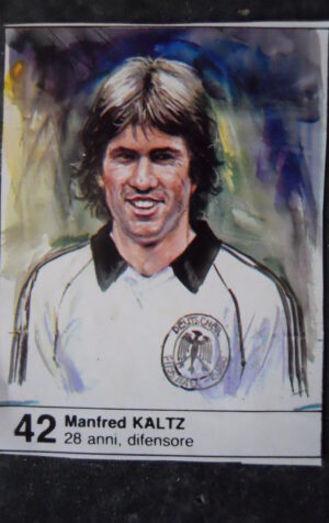 FIGURINA ALBUM MUNDIAL 1982 ESPANA GIORNALINO #42 GERMANY MANFRED KALTZ [AF3]