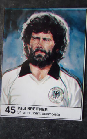 FIGURINA ALBUM MUNDIAL 1982 ESPANA GIORNALINO #45 GERMANY PAUL BREITNER [AF3]