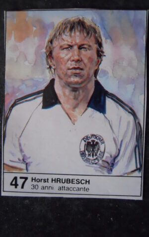 FIGURINA ALBUM MUNDIAL 1982 ESPANA GIORNALINO #47 GERMANY HORST HRUBESCH [AF3]