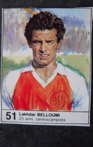 FIGURINA ALBUM MUNDIAL 1982 ESPANA GIORNALINO #51 ALGERIA LAKHDAR BELLOUMI [AF3]