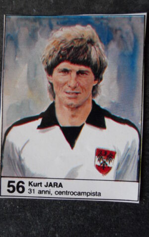 FIGURINA ALBUM MUNDIAL 1982 ESPANA GIORNALINO #56 AUSTRIA KURT JARA [AF3]