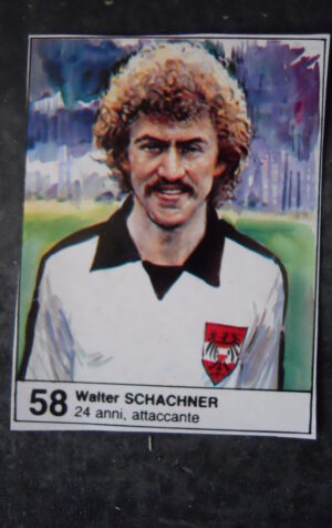 FIGURINA ALBUM MUNDIAL 1982 ESPANA GIORNALINO #58 AUSTRIA WALTER ACHACHNER [AF3]