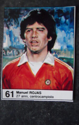 FIGURINA ALBUM MUNDIAL 1982 ESPANA GIORNALINO #61 CILE MANUEL ROJAS  [AF3]