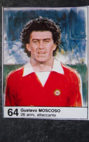 FIGURINA ALBUM MUNDIAL 1982 ESPANA GIORNALINO #64 CILE GUSTAVO MOSCOSO [AF3]