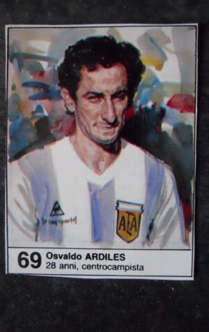 FIGURINA ALBUM MUNDIAL 1982 ESPAN GIORNALINO #69 ARGENTINA OSVALDO ARDILES [AF3]
