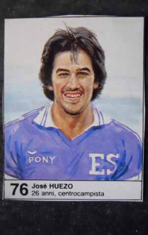 FIGURINA ALBUM MUNDIAL 1982 ESPANA GIORNALINO #76 EL SALVADOR JOSE HUEZO [AF3]