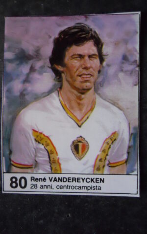 FIGURINA ALBUM MUNDIAL 1982 ESPANA GIORNALINO #80 BELGIO RENE VANDEREYCKEN [AF3]