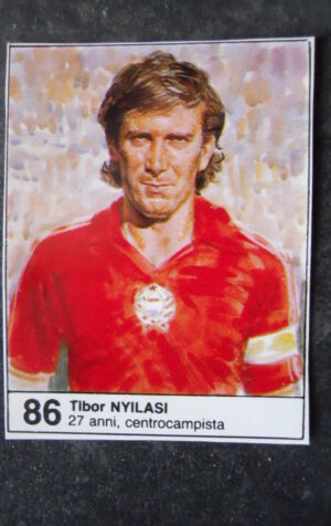 FIGURINA ALBUM MUNDIAL 1982 ESPANA GIORNALINO #86 UNGHERIA TIBOR NYLASI [AF3]