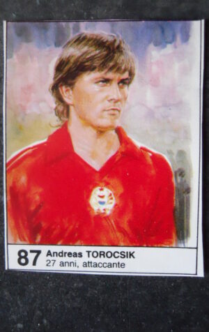 FIGURINA ALBUM MUNDIAL 1982 ESPAN GIORNALINO #87 UNGHERIA ANDREAS TOROCSIK [AF3]