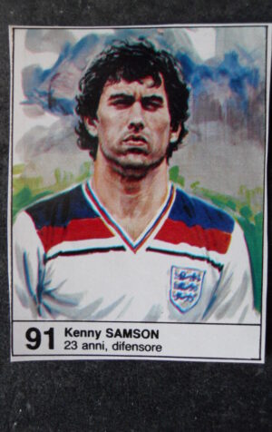 FIGURINA ALBUM MUNDIAL 1982 ESPANA GIORNALINO #91 ENGLAND KENNY SAMSON [AF3]